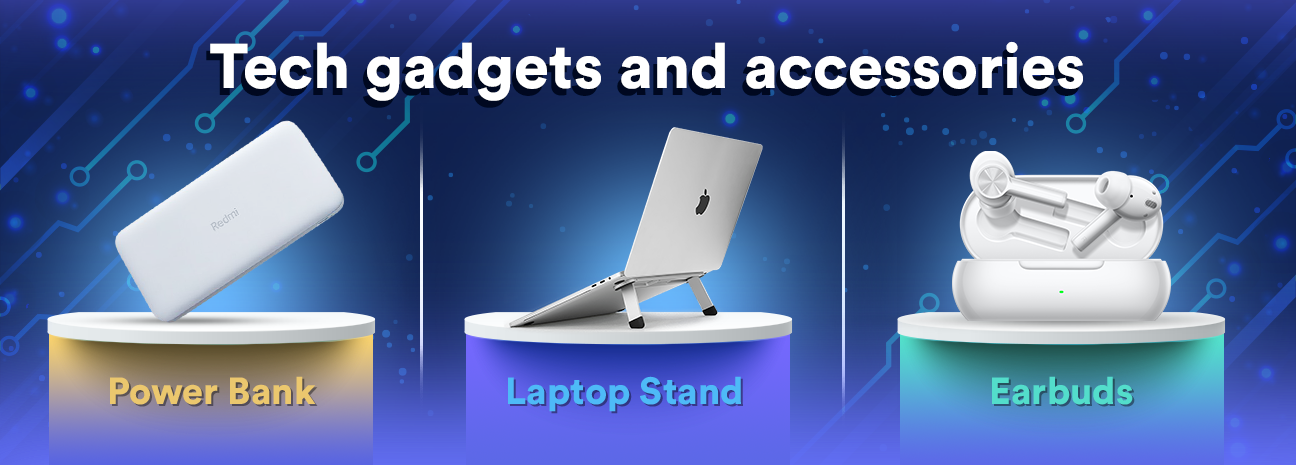 Tech gadgets and accessories as small business swag